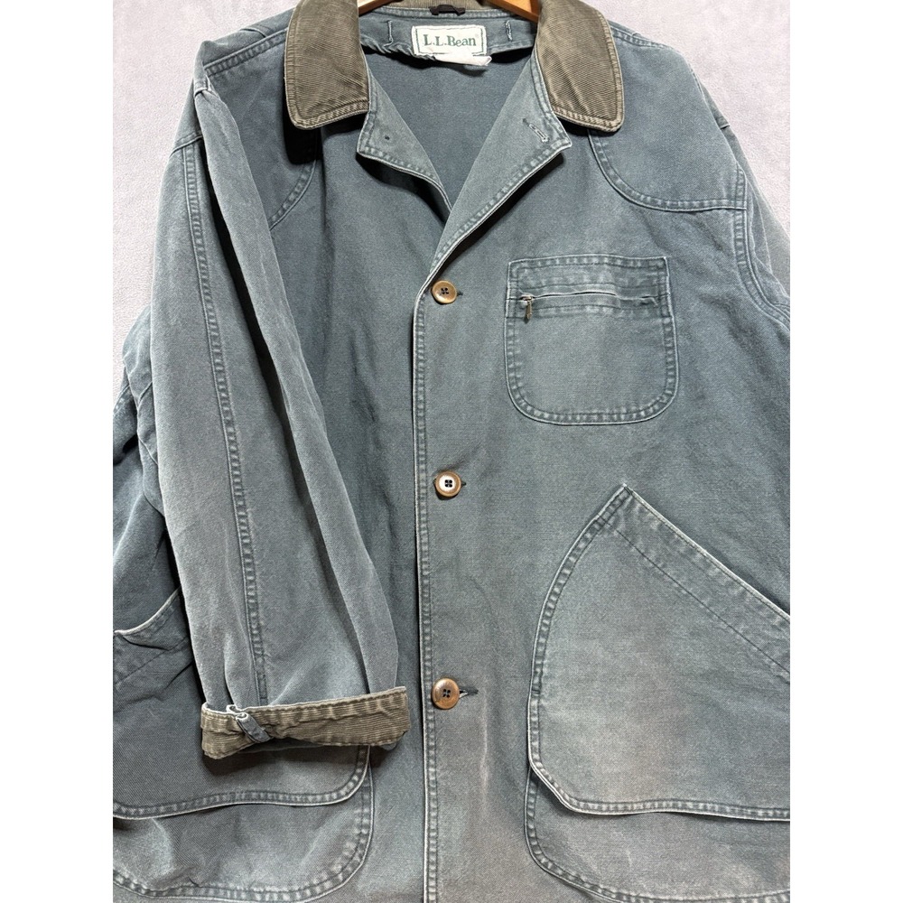 Vintage XXL Bean Coat Mens Field Barn Chore Canvas No Liner Fade USA Grunge